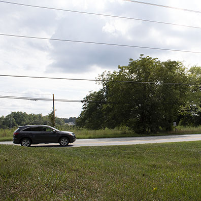 Black SUV Motion Arrested Image